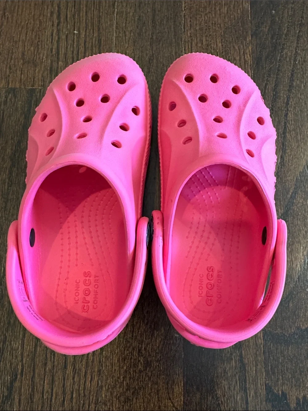 Crocs Kids’ Baya Clog Electric Pink Girls Size C11 Toddler Slip-On Sandals